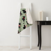 Kerstmis, Scottish Terrier Green Sherpa Deken (In situ)