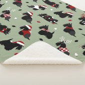 Kerstmis, Scottish Terrier Green Sherpa Deken (3/4)