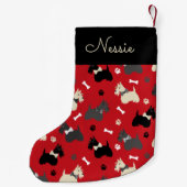 Kerstmis, Scottish Terrier Red Kleine Kerstsok (Achterkant)