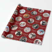 Kerstmis Script Eigen Tekst 28 Foto Cadeaupapier (Uitgerold)