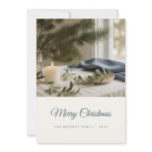 Kerstmis Script Foto Vakantiekaart