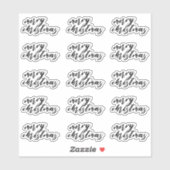 Kerstmis Script Happy Mail Cadeau Decoratie Sticker (Vel)