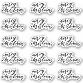 Kerstmis Script Happy Mail Cadeau Decoratie Sticker