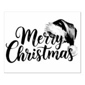 Kerstmis-script met illustratie van kerstmannenhoe rubberstempel (Afrduk)