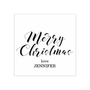 Kerstmis Script minimalistisch Rubberstempel