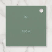 Kerstmis script retro blauw groen bedankjes labels (Achterkant)
