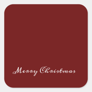 Kerstmis Script Rode Eenvoudige Moderne Vierkante Sticker