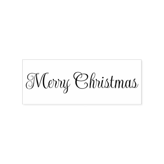 Kerstmis Script Tekst Sjabloon Rubberstempel (Afrduk)