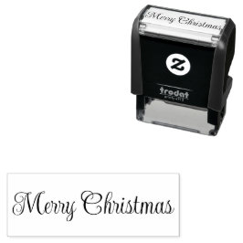 Kerstmis Script Tekst Sjabloon Zelfinktende Stempel