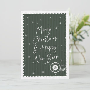 Kerstmis Script Typografie Stempel Zakelijk Feestdagenkaart