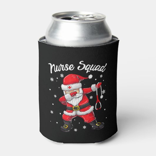 Kerstmis scrub dabbing santa blikjeskoeler (Blikje Voorkant)