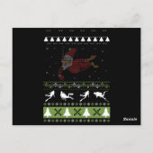 Kerstmis : Scuba duiker , paj pajama Briefkaart (Achterkant)