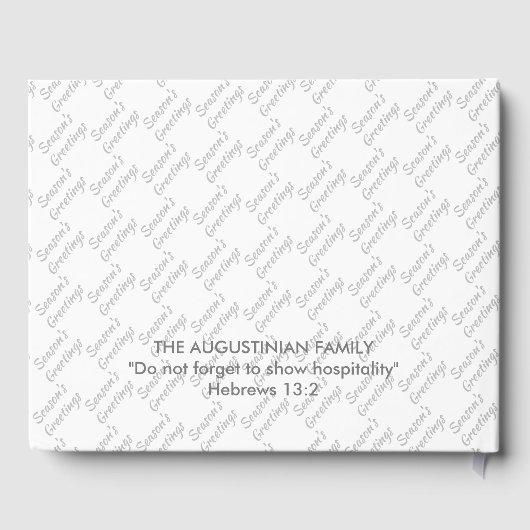 Kerstmis, SEIZOEN GREETINGS White Gastenboek (Achterkant)