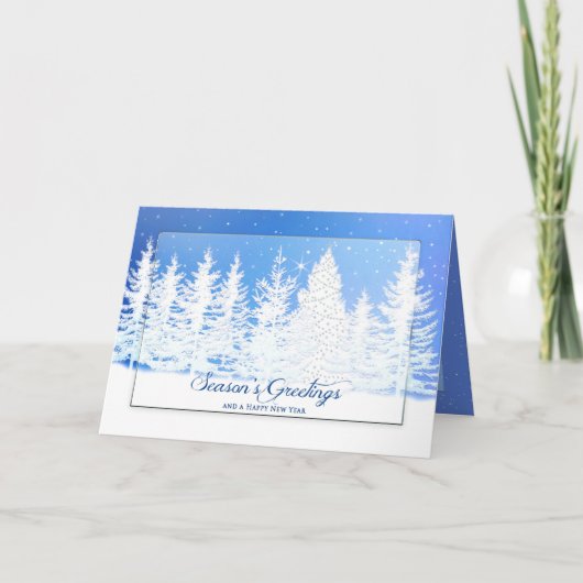 Kerstmis - Seizoensgroeten, Winter, Business Feestdagen Kaart (Voorkant)