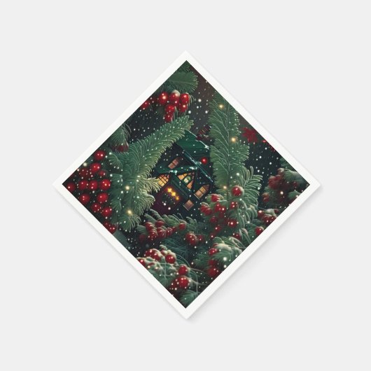 Kerstmis Servet (Hoek)