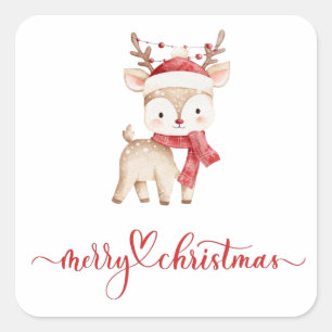 Kerstmis Servet Vierkante Sticker
