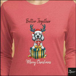 Kerstmis Setter Roaned Rendier Cadeau Grafisch Tri-Blend Shirt