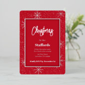 Kerstmis Shadowbox Zilverfolie Uitnodiging (Staand Voorkant)