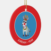 Kerstmis Shane de Donkey Keramisch Ornament (Rechts)