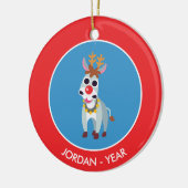 Kerstmis Shane de Donkey Keramisch Ornament (Links)
