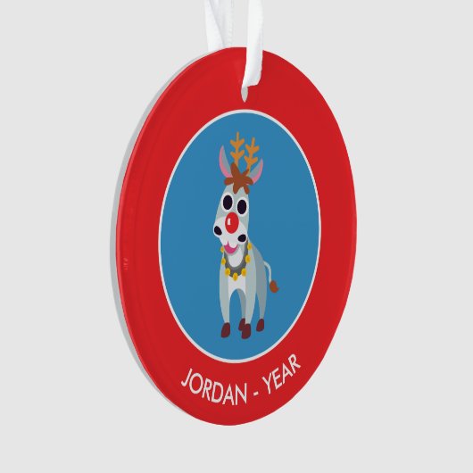 Kerstmis Shane de Donkey Ornament (voorkant)