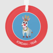 Kerstmis Shane de Donkey Ornament (achterkant)