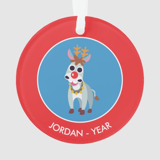 Kerstmis Shane de Donkey Ornament (achterkant)