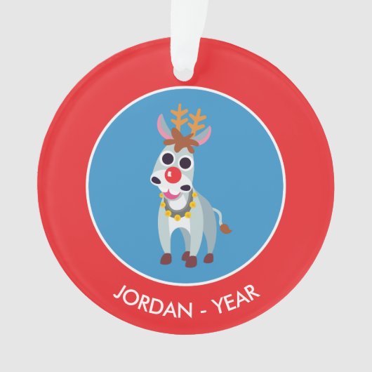 Kerstmis Shane de Donkey Ornament (voorkant)