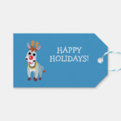 Kerstmis Shane de Ezel Cadeaulabel (Voorkant (Horizontaal))