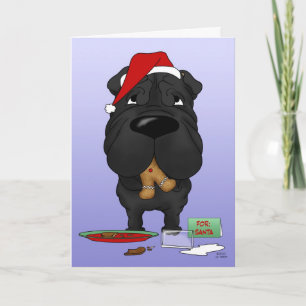 Kerstmis shar-Pei Feestdagen Kaart