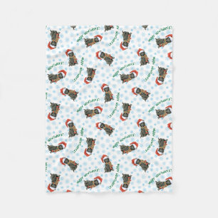 Kerstmis: Sheepdog Fleece Blanket