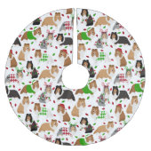 Kerstmis Sheltie Shetland Sheepdog Kerstboom Rok (Voorkant)