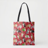 Kerstmis Sheltie Shetland Sheepdog Tote Bag (Voorkant)