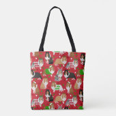 Kerstmis Sheltie Shetland Sheepdog Tote Bag (Achterkant)