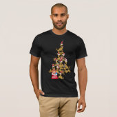 Kerstmis: Shepherd Dog Puppy Cute T-shirt (Voorkant volledig)