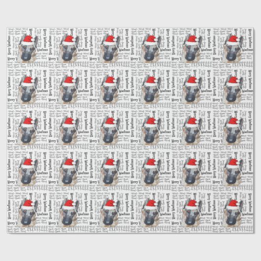 Kerstmis: Shepherd Santa Hat Cadeaupapier (Vlak)