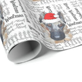 Kerstmis: Shepherd Santa Hat Cadeaupapier (Rol Hoek)