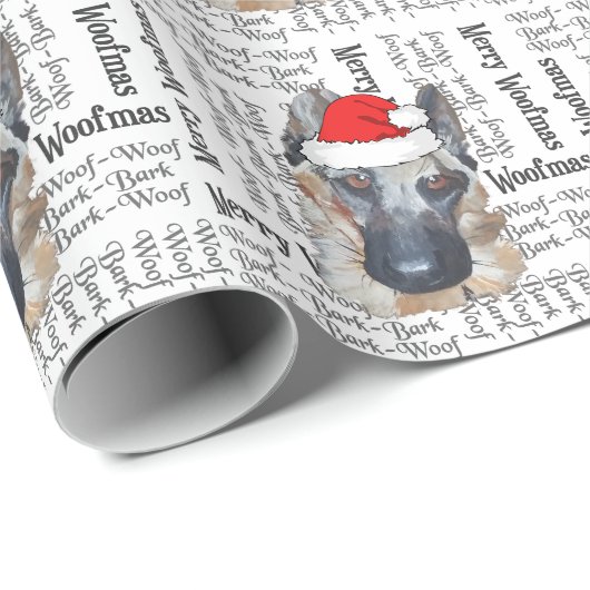 Kerstmis: Shepherd Santa Hat Cadeaupapier (Rol Hoek)