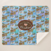 Kerstmis Sherpa Deken (Voorkant (horizontaal))