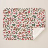 Kerstmis Sherpa Deken (Voorkant (horizontaal))