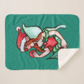 Kerstmis Sherpa Deken (Voorkant (horizontaal))