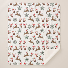 Kerstmis, sherpa deken, vakantie, rendier deken