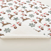 Kerstmis, sherpa deken, vakantie, rendier sherpa deken (3/4)