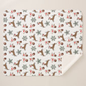 Kerstmis, sherpa deken, vakantie, rendier sherpa deken (Voorkant (horizontaal))