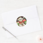 Kerstmis - Shih Tzu - Bailey Ronde Sticker (Envelop)