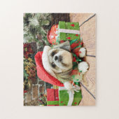 Kerstmis - Shih Tzu - Gizmo Legpuzzel (Verticaal)