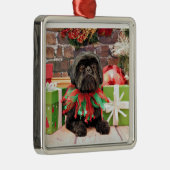 Kerstmis - Shih Tzu - Lily Metalen Ornament (Rechts)
