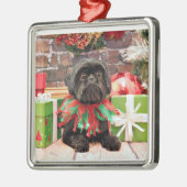 Kerstmis - Shih Tzu - Lily Metalen Ornament (Links)