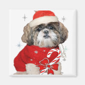 Kerstmis Shih Tzu Magneten (Voorkant)