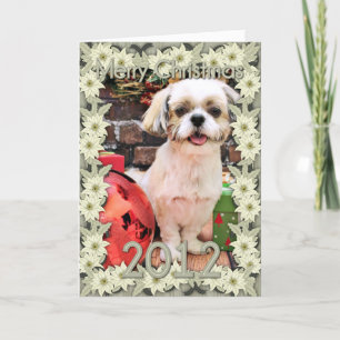 Kerstmis - Shih Tzu - Marley Feestdagen Kaart